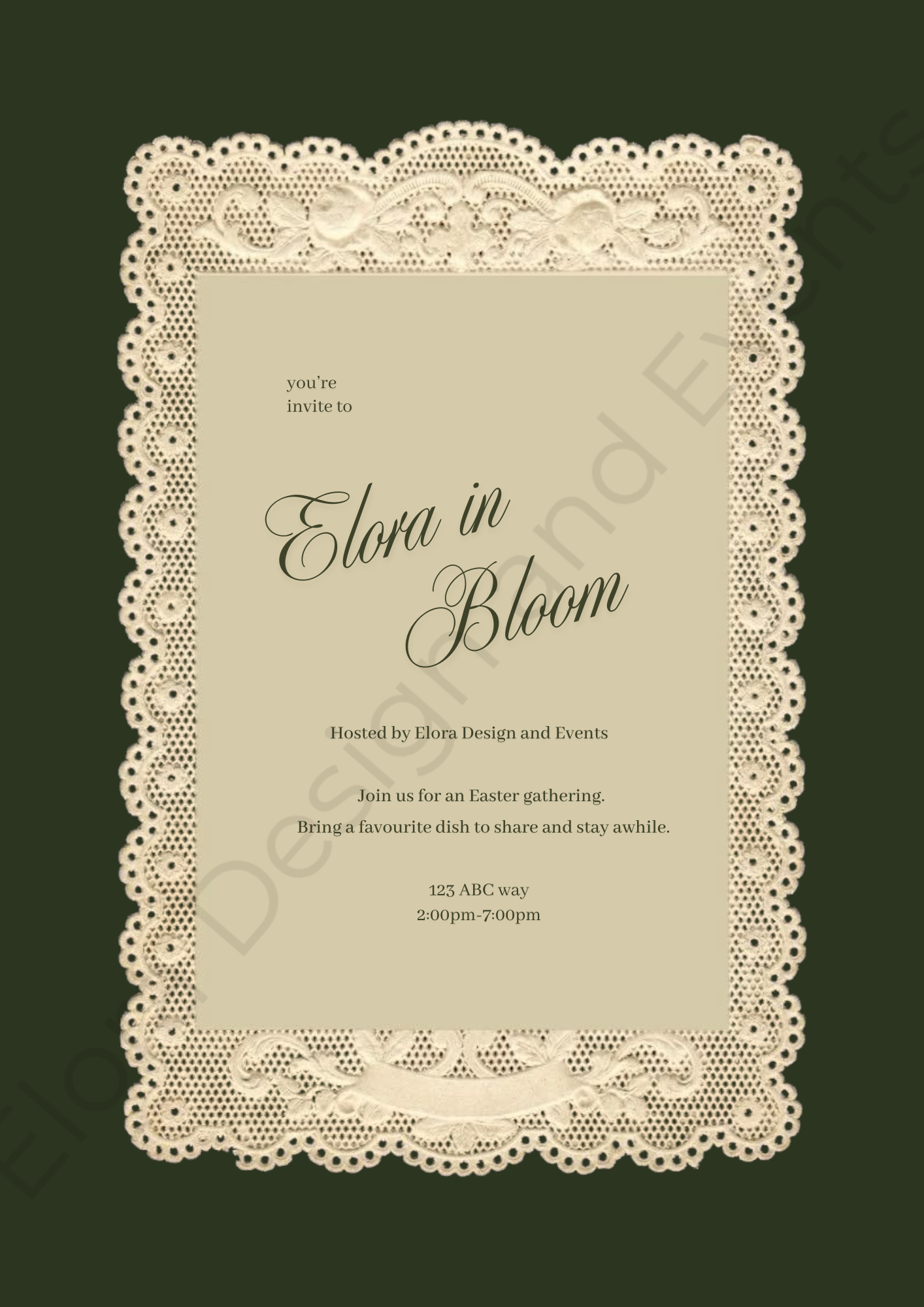 Elora in Bloom Invitation
