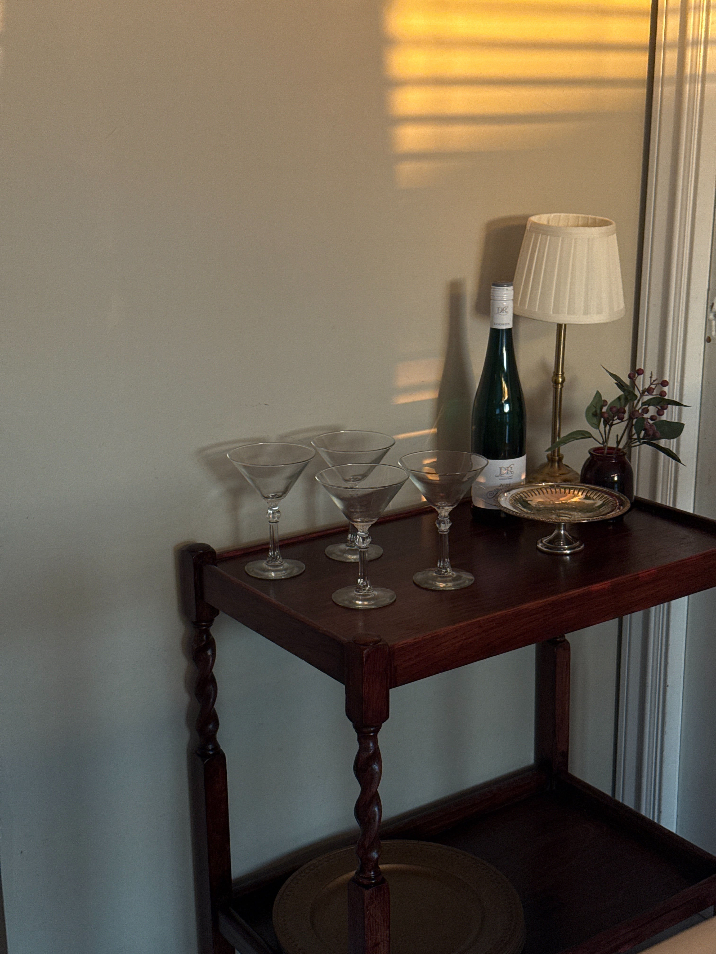 Vintage Wooden Bar Cart